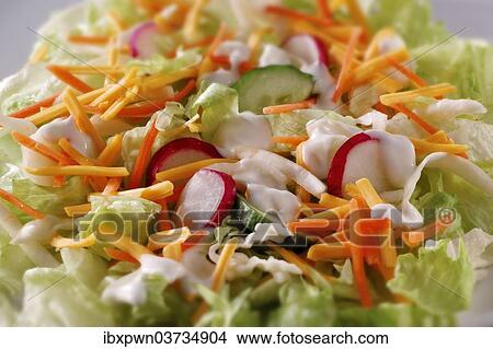 "Fresh carrot, lettuce and radish salad" View Large Photo Image Picture - "Fresh carrot, lettuce and radish salad". Fotosearch