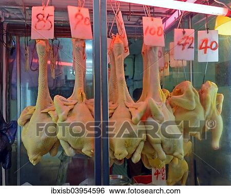 "Fresh chicken of a butcher in a market, Kowloon, Hong Kong, China, Asia" View Large Photo Image Stock Photograph - "Fresh chicken of a butcher in a market, Kowloon, Hong Kong, China, Asia". Fotosearch