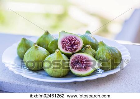 "Fresh green figs (Ficus carica) on a plate, Lagos, Algarve, Portugal, Europe" View Large Photo Image Stock Image - "Fresh green figs (Ficus carica) on a plate, Lagos, Algarve, Portugal, Europe". Fotosearch