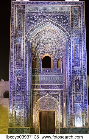 "Friday Mosque or Masged-e game at night, Yazd, Iran, Asia" View Large Photo Image Stock Photography - "Friday Mosque or Masged-e game at night, Yazd, Iran, Asia". Fotosearch