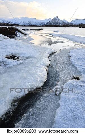 "Frozen Fjord, Vatnfjorden, Nordpollen, Vagan, Lofoten, Norway, Europe" View Large Photo Image Stock Image - "Frozen Fjord, Vatnfjorden, Nordpollen, Vagan, Lofoten, Norway, Europe". Fotosearch