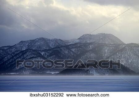 "Frozen Lake Kussharo, Akan-Nationalpark, Kawayu Onsen, Hokkaido, Japan, Asia" View Large Photo Image Stock Image - "Frozen Lake Kussharo, Akan-Nationalpark, Kawayu Onsen, Hokkaido, Japan, Asia". Fotosearch