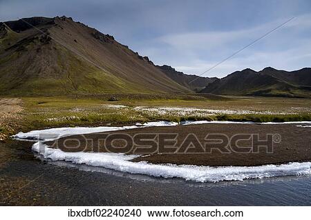 "Frozen river, Landmannalaugar, Fjallabak Nature Reserve, Highlands, Iceland, Europe" View Large Photo Image Stock Image - "Frozen river, Landmannalaugar, Fjallabak Nature Reserve, Highlands, Iceland, Europe". Fotosearch