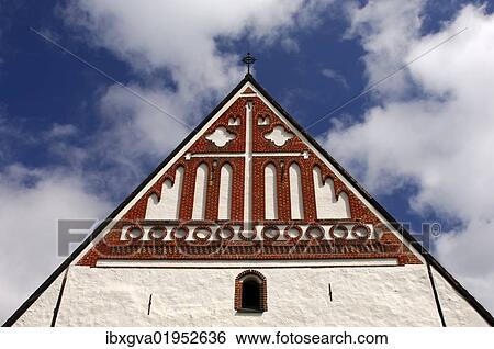 Stock Photograph - "Gable of St. Mary's Cathedral in Porvoo, Finland, Europe". Fotosearch