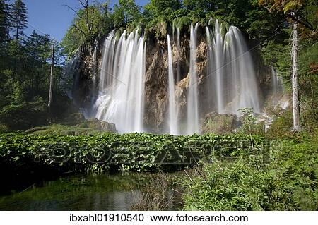 Stock Image - "Galovac buk waterfall, Plitvice Lakes National Park, UNESCO World Heritage Site, Croatia, Europe". Fotosearch