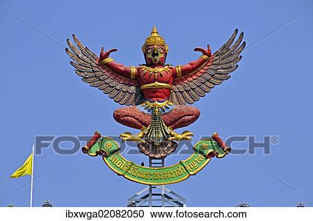 "Garuda, emblem and official seal of the governmental authorities, Bangkok, Thailand, Asia, PublicGround, Asia" View Large Photo Image Stock Image - "Garuda, emblem and official seal of the governmental authorities, Bangkok, Thailand, Asia, PublicGround, Asia". Fotosearch