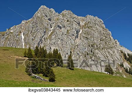 Stock Photography - "Gastlosen rocks, limestone cliffs, Ablandschen, Saanen, Canton of Bern, Switzerland, Europe". Fotosearch