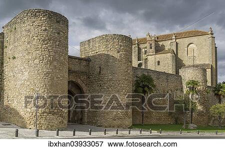 "Gate and ramparts of Almocabar, next to the Church of Espiritu Santo, Ronda, Malaga province, Andalucia, Spain, Europe" View Large Photo Image Stock Photo - "Gate and ramparts of Almocabar, next to the Church of Espiritu Santo, Ronda, Malaga province, Andalucia, Spain, Europe". Fotosearch