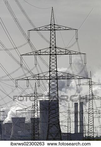 "Generation of electricity, a coal power station and power poles, North Rhine-Westphalia, Germany, Europe" View Large Photo Image Stock Image - "Generation of electricity, a coal power station and power poles, North Rhine-Westphalia, Germany, Europe". Fotosearch