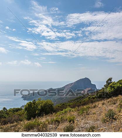 "Genoese tower, coast and mountains, Gulf of Porto, Corsica, France, Europe" View Large Photo Image Stock Photo - "Genoese tower, coast and mountains, Gulf of Porto, Corsica, France, Europe". Fotosearch