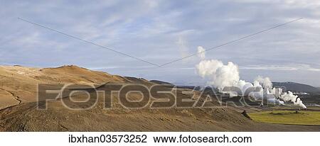 "Geothermal area with steam column, Skutustaoir, Northeastern Region, Iceland, Europe" View Large Photo Image Stock Image - "Geothermal area with steam column, Skutustaoir, Northeastern Region, Iceland, Europe". Fotosearch