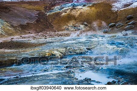 "Geothermal field, fumaroles of Seltun, Krysavik, Iceland, Europe" View Large Photo Image Stock Image - "Geothermal field, fumaroles of Seltun, Krysavik, Iceland, Europe". Fotosearch