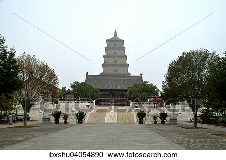 "Giant Wild Goose Pagoda, Buddhist pagoda, X'ian, Shaanxi Province, China, Asia" View Large Photo Image Stock Image - "Giant Wild Goose Pagoda, Buddhist pagoda, X'ian, Shaanxi Province, China, Asia". Fotosearch