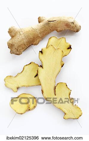 Stock Photograph - "Ginger (Zingiber officinale), sliced". Fotosearch