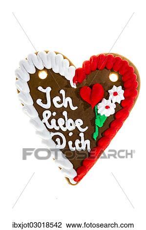 "Gingerbread heart with writing """"Ich liebe Dich"""", German for """"I love you""""" View Large Photo Image Stock Image - "Gingerbread heart with writing """"Ich liebe Dich"""", German for """"I love you""""". Fotosearch