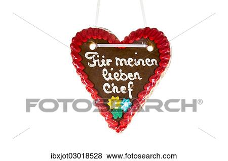 "Gingerbread heart with writing """"Fuer meinen lieben Chef"""", German for """"to my dear boss""""" View Large Photo Image Stock Photo - "Gingerbread heart with writing """"Fuer meinen lieben Chef"""", German for """"to my dear boss""""". Fotosearch