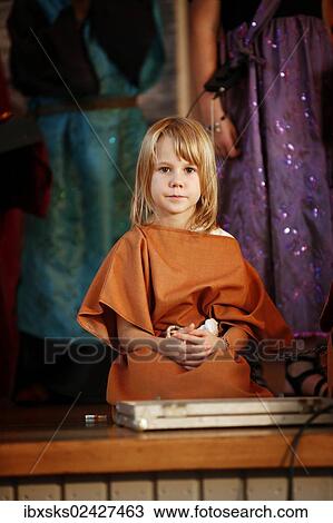"Girl, 7 years, acting, theatre" View Large Photo Image Stock Image - "Girl, 7 years, acting, theatre". Fotosearch