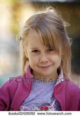 "Girl, 7 years, portrait" View Large Photo Image Stock Image - "Girl, 7 years, portrait". Fotosearch