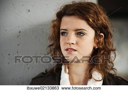 "Girl with a dreamy expression, portrait" View Large Photo Image Stock Image - "Girl with a dreamy expression, portrait". Fotosearch