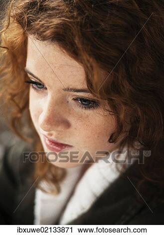 "Girl with a dreamy expression, portrait" View Large Photo Image Stock Image - "Girl with a dreamy expression, portrait". Fotosearch