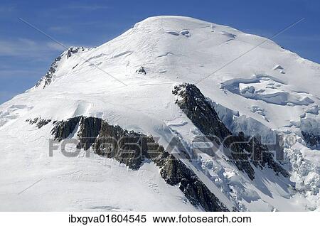 Stock Photography - "Glaciated peak of Mt. Mont Blanc in Chamonix, Savoie Alps, France, Europe". Fotosearch