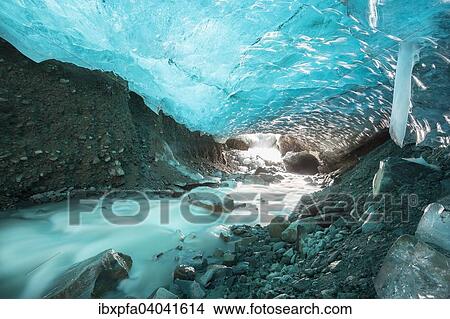 "Glacier cave with a stream, Pasterze glacier, High Tauern National Park, Austria, Europe" View Large Photo Image Picture - "Glacier cave with a stream, Pasterze glacier, High Tauern National Park, Austria, Europe". Fotosearch