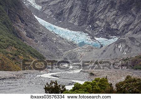"Glacier tongue of the Franz Josef Glacier, Franz Josef Glacier, Westland National Park, West Coast Region, New Zealand, Oceania" View Large Photo Image Picture - "Glacier tongue of the Franz Josef Glacier, Franz Josef Glacier, Westland National Park, West Coast Region, New Zealand, Oceania". Fotosearch