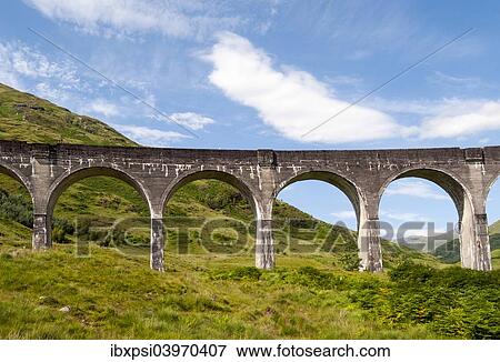 "Glenfinnan Viaduct, arched railway bridge on West Highland Line, Lochaber, Scotland, United Kingdom, Europe" View Large Photo Image Stock Photo - "Glenfinnan Viaduct, arched railway bridge on West Highland Line, Lochaber, Scotland, United Kingdom, Europe". Fotosearch