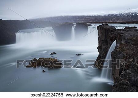 "Godafoss waterfall, Fossholl, northern Iceland, Iceland, Europe" View Large Photo Image Stock Photo - "Godafoss waterfall, Fossholl, northern Iceland, Iceland, Europe". Fotosearch