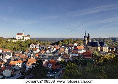 "Goessweinstein with castle and Heilige Dreifaltigkeit or Holy Trinity pilgrimage church, Franconian Switzerland, Upper Franconia, Franconia, Bavaria, Germany, Europe, PublicGround, Europe" View Large Photo Image Stock Photo - "Goessweinstein with castle and Heilige Dreifaltigkeit or Holy Trinity pilgrimage church, Franconian Switzerland, Upper Franconia, Franconia, Bavaria, Germany, Europe, PublicGround, Europe". Fotosearch