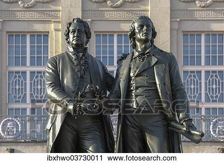 "Goethe-Schiller Monument, Weimar, Thuringia, Germany, Europe" View Large Photo Image Stock Image - "Goethe-Schiller Monument, Weimar, Thuringia, Germany, Europe". Fotosearch