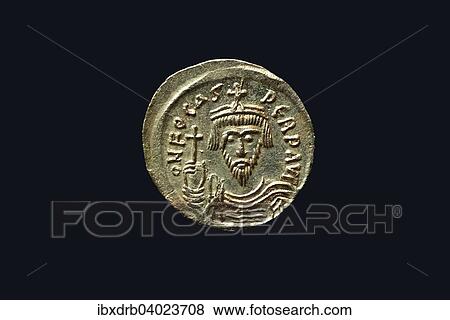 Stock Photo - "Gold solidus, Byzantine Emperor Foca". Fotosearch