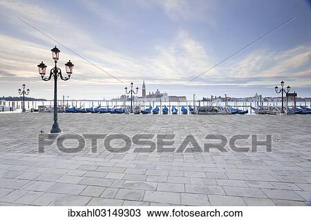 "Gondolas and San Giorgio Maggiore at back, from St Mark's Square, Venice, Venezien, Italy, Europe" View Large Photo Image Stock Image - "Gondolas and San Giorgio Maggiore at back, from St Mark's Square, Venice, Venezien, Italy, Europe". Fotosearch