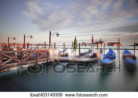 "Gondolas and San Giorgio Maggiore at back, from St Mark's Square, Venice, Venezien, Italy, Europe" View Large Photo Image Stock Photo - "Gondolas and San Giorgio Maggiore at back, from St Mark's Square, Venice, Venezien, Italy, Europe". Fotosearch