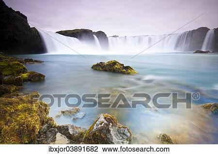 "Gooafoss, waterfall of the gods, in the morning, North Iceland, Iceland, Europe" View Large Photo Image Stock Image - "Gooafoss, waterfall of the gods, in the morning, North Iceland, Iceland, Europe". Fotosearch