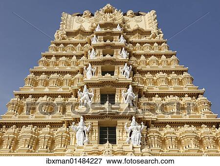 "Gopuram of Sri Chamundeshwari Temple, Chamundi Hill, Mysore, Karnataka, South India, India, South Asia, Asia" View Large Photo Image Stock Photo - "Gopuram of Sri Chamundeshwari Temple, Chamundi Hill, Mysore, Karnataka, South India, India, South Asia, Asia". Fotosearch