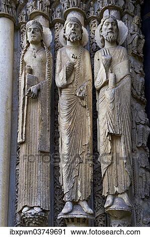"Gothic figures, west facade, central portal, circa 1145, Cathedral of Chartres, UNESCO World Heritage Site, France, Europe" View Large Photo Image Stock Image - "Gothic figures, west facade, central portal, circa 1145, Cathedral of Chartres, UNESCO World Heritage Site, France, Europe". Fotosearch