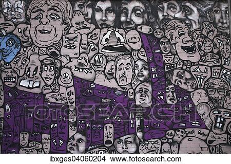 Picture - "Graffiti on a wall, Berlin, Germany, Europe". Fotosearch