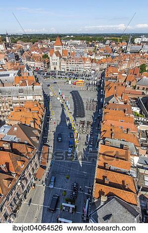 "Grand Place, view from the belfry onto the historic centre, Tournai, Hainaut, Belgium, Europe" View Large Photo Image Stock Photograph - "Grand Place, view from the belfry onto the historic centre, Tournai, Hainaut, Belgium, Europe". Fotosearch
