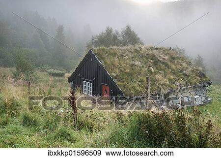 "Grass-covered hut in Norway, Europe" View Large Photo Image Stock Photo - "Grass-covered hut in Norway, Europe". Fotosearch