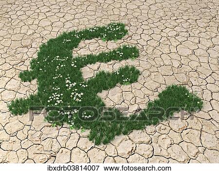 Grass growing in the form of a euro symbol on parched soil View Large Photo Image Stock Photo - Grass growing in the form of a euro symbol on parched soil. Fotosearch