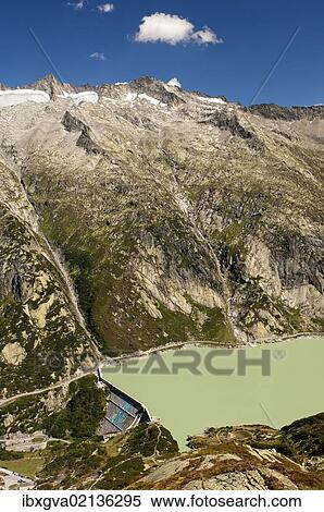 "Gravity dam damming the Aare River at Raeterichsbodensee Lake, Guttannen, Bernese Oberland, Switzerland, Europe" View Large Photo Image Stock Photography - "Gravity dam damming the Aare River at Raeterichsbodensee Lake, Guttannen, Bernese Oberland, Switzerland, Europe". Fotosearch