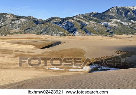 "Great Sand Dunes National Park, Sangre de Christo Mountains at the back, Mosca, Colorado, USA" View Large Photo Image Stock Image - "Great Sand Dunes National Park, Sangre de Christo Mountains at the back, Mosca, Colorado, USA". Fotosearch