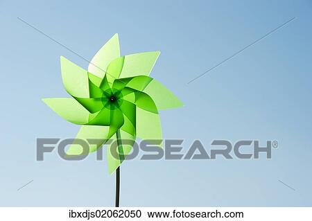 Stock Image - Green pinwheel. Fotosearch