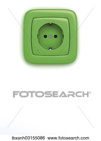 Green socket or power point View Large Photo Image Stock Photograph - Green socket or power point. Fotosearch
