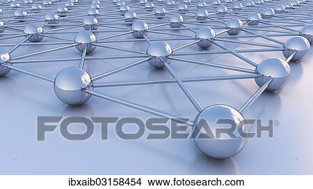 "Grid of spheres, 3D illustration" View Large Photo Image Picture - "Grid of spheres, 3D illustration". Fotosearch