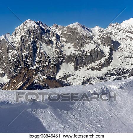 Stock Image - "Grosser Odstein mountain, on the left, seen from Leobnergipfel peak, Gesause National Park, Styria, Austria, Europe". Fotosearch