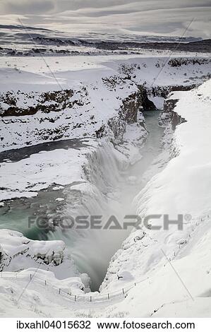 "Gullfoss in winter, Haukadalur, Southern Region, Iceland, Europe" View Large Photo Image Stock Image - "Gullfoss in winter, Haukadalur, Southern Region, Iceland, Europe". Fotosearch