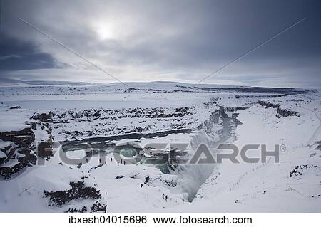 "Gullfoss in winter, Haukadalur, Southern Region, Iceland, Europe" View Large Photo Image Stock Photograph - "Gullfoss in winter, Haukadalur, Southern Region, Iceland, Europe". Fotosearch