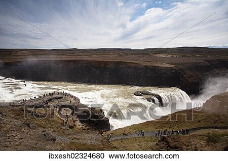 "Gullfoss waterfall, Golden Circle, southern Iceland, Iceland, Europe" View Large Photo Image Stock Image - "Gullfoss waterfall, Golden Circle, southern Iceland, Iceland, Europe". Fotosearch